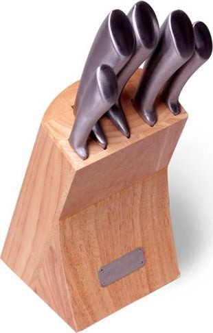 Kamille Un set de 5 cuțite într-un bloc de lemn Kamille KM-5130