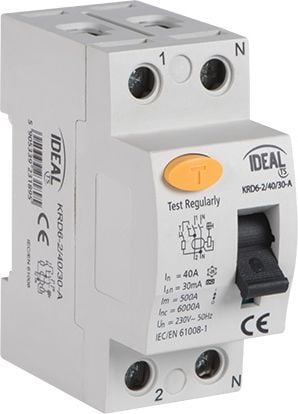 întrerupătoare de curent rezidual de circuit 2P 16A AC (23186)