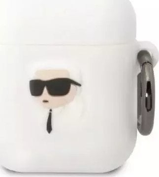 Karl Lagerfeld Husa de protectie pentru casti Karl Lagerfeld pentru AirPods 1/2 husa alb/alb Silicon Karl Head 3D