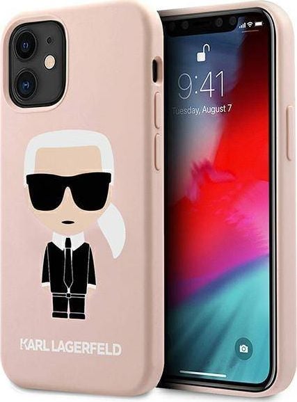 Designerul Karl Lagerfeld KLHCP12SSLFKPI husa de protectia pentru iPhone 12 mini 5,4 într-o nuanță roz deschisă/silicon Iconic este fabricată din material plastic dur și oferă o protecție puternică pentru telefonul dumneavoastră. Aceasta este decorat