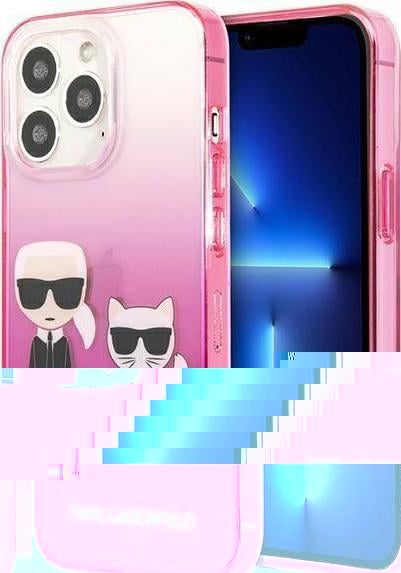 Karl Lagerfeld Karl Lagerfeld KLHCP13LTGKCP iPhone 13 Pro / 13 6,1` hardcase różowy/pink Gradient Ikonik Karl &amp; Choupette