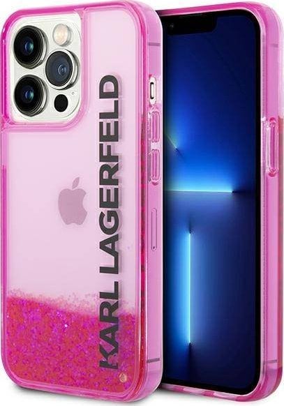 Karl Lagerfeld KLHCP14LLCKVF iPhone 14 Pro 6,1 roză/pink husă solidă Liquid Glitter alungită