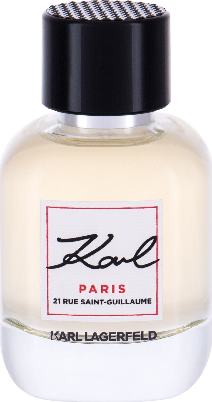 Descriere tradusa din poloneza: Karl Lagerfeld Karl Paris 21 Rue Saint-Guillaume EDP 60 ml este un parfum luxos pentru femei, creat de celebrul designer german Karl Lagerfeld. Numele sau este o combinatie intre numele sau si locatia boutique-ului sau