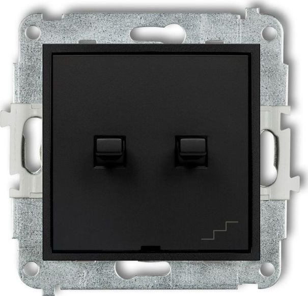 Karlik MINI Conector scară dublă în stil american negru mat 12MWPUS-33