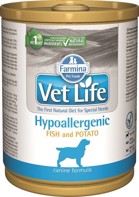 Karma Vet Life hipoalergenice Fish & 300g de cartofi