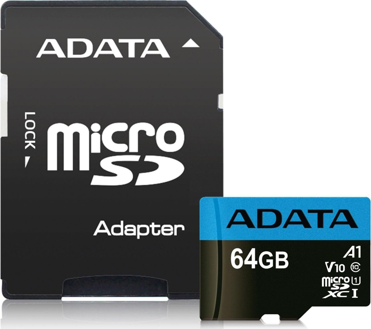 Carduri memorie - Card de memorie ADATA Premier, MicroSDXC, 64GB, UHS-I, Class 10 + Adaptor