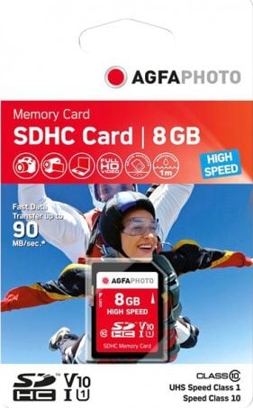 AgfaPhoto Card SDHC 8GB Clasa 10 UHS-I/U1 V10 (10425)