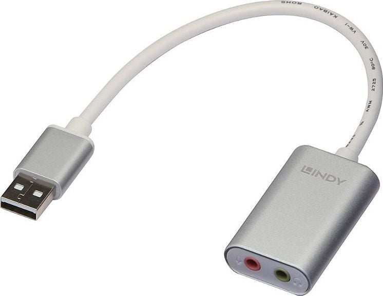 Placi de sunet - Lindy Adaptor audio USB tip A de 3,5 mm