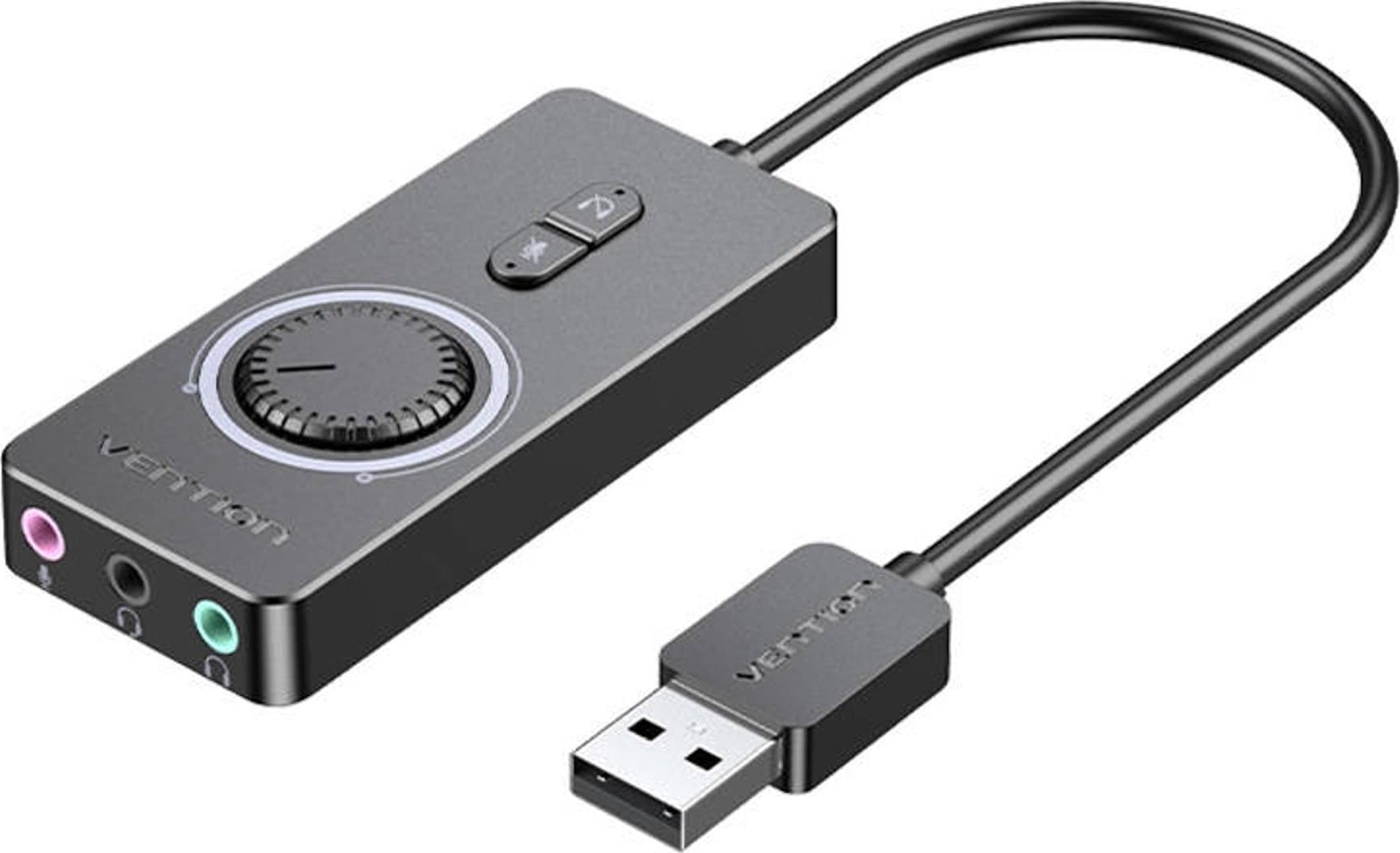 Placi de sunet - Karta dźwiękowa Vention Zewnętrzna karta dźwiękowa USB 2.0 Vention CDRBF 1m (czarny)
