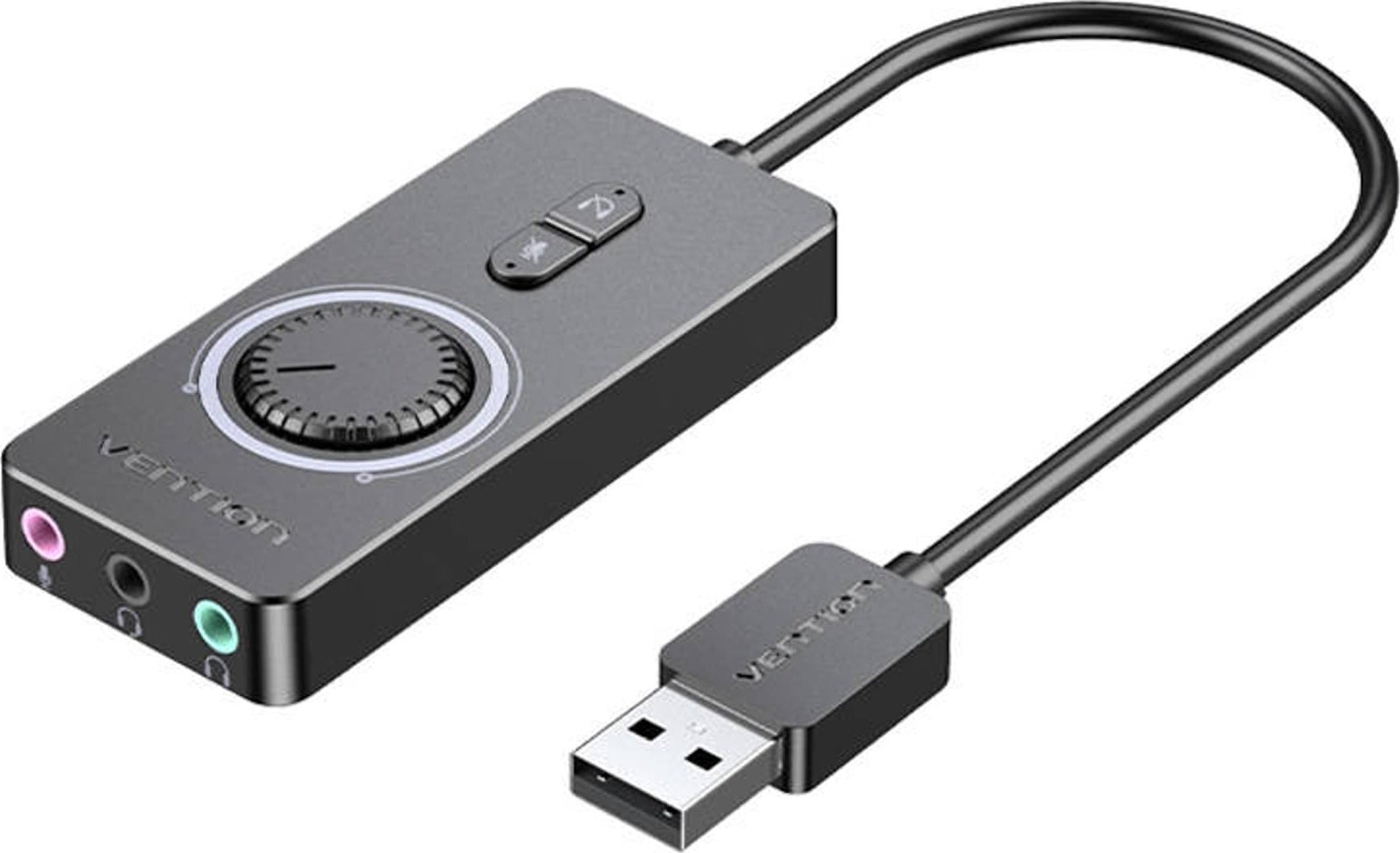 Karta dźwiękowa Vention Zewnętrzna karta dźwiękowa USB 2.0 Vention CDRBF 1m (czarny)