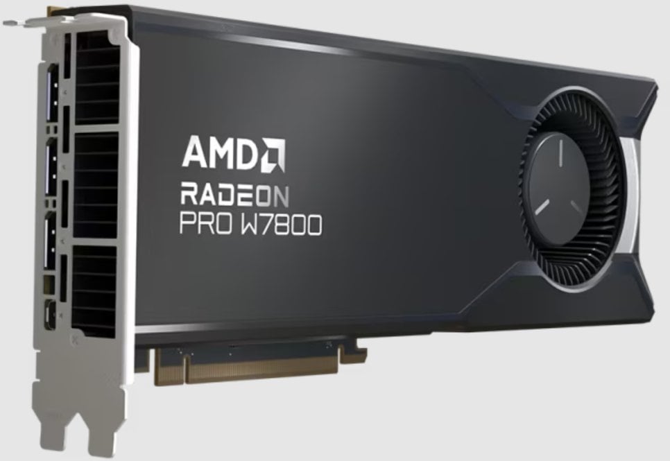 Placi video - Grafică AMD AMD Radeon Pro W7800 32GB GDDR6 cu ECC, 3x DisplayPort 2.1, 1x Mini-DisplayPort 2.1, 260W, PCI Gen4 x16