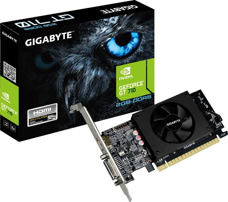 Placa video Gigabyte Geforce GT 710, 2GB, GDDR5, 64-Bit, Low Profile