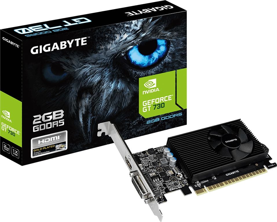 Placi video - Placă grafică Gigabyte GeForce GT 730 2GB GDDR5 (GV-N730D5-2GL)
