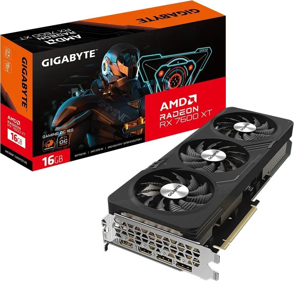 Karta graficzna Gigabyte Radeon RX 7600 XT Gaming OC 16GB GDDR6 (GV-R76XTGAMING OC-16GD)