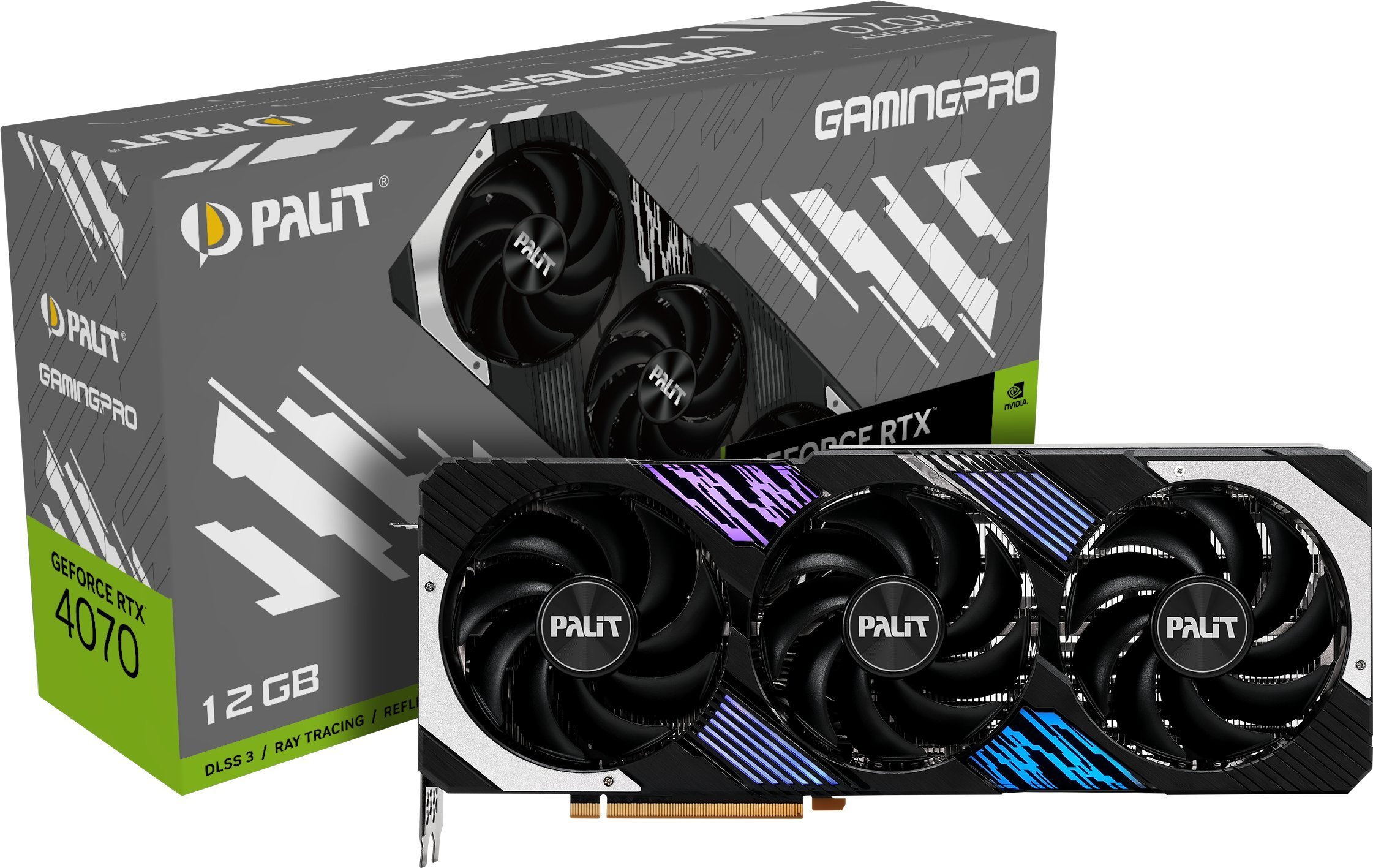 Placă grafică Palit GeForce RTX 4070 GamingPro 12GB GDDR6X (NED4070019K9-1043A)