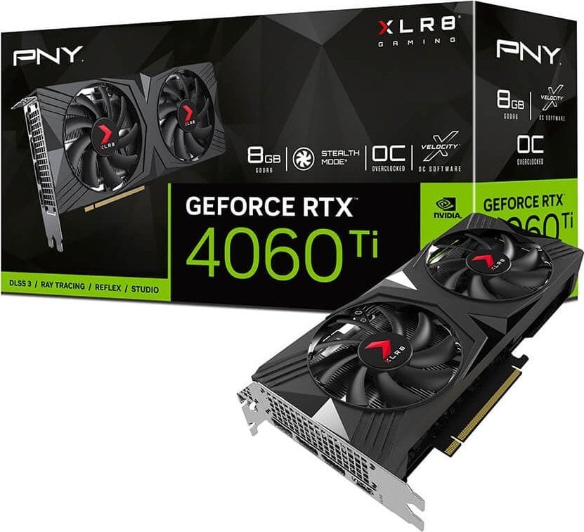 Karta graficzna PNY Karta graficzna GeForce RTX 4060 Ti 8GB VERTO OC DUAL FAN DLSS 3