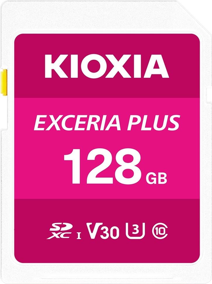 Card Kioxia Exceria Plus SDXC 128GB Clasa 10 UHS-I/U3 V30 (LNPL1M128GG4)