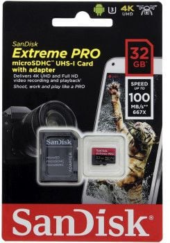 Card SanDisk Extreme PRO MicroSDHC 32 GB clasa 10 UHS-I/U3 A1 V30 (SDSQXCG-032G-GN6MA)
