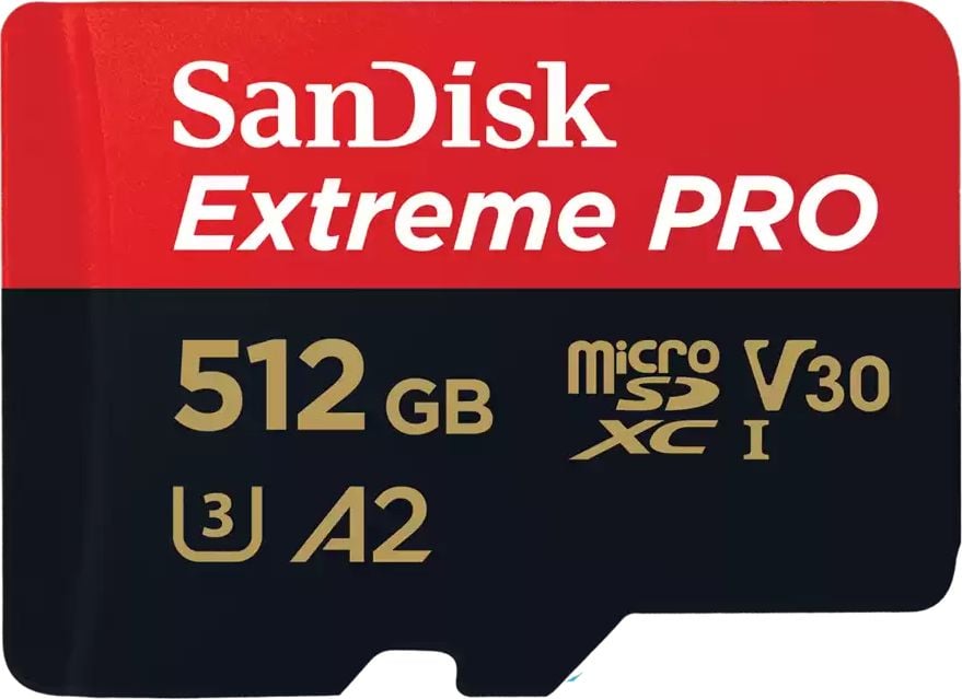 Card SanDisk Extreme PRO MicroSDXC 512 GB clasa 10 UHS-I/U3 A2 V30 (SDSQXCD-512G-GN6MA)