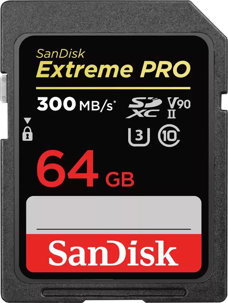 Card SanDisk Extreme PRO SDXC 64GB Clasa 10 UHS-II/U3 V90 (SDSDXDK-064G-GN4IN)
