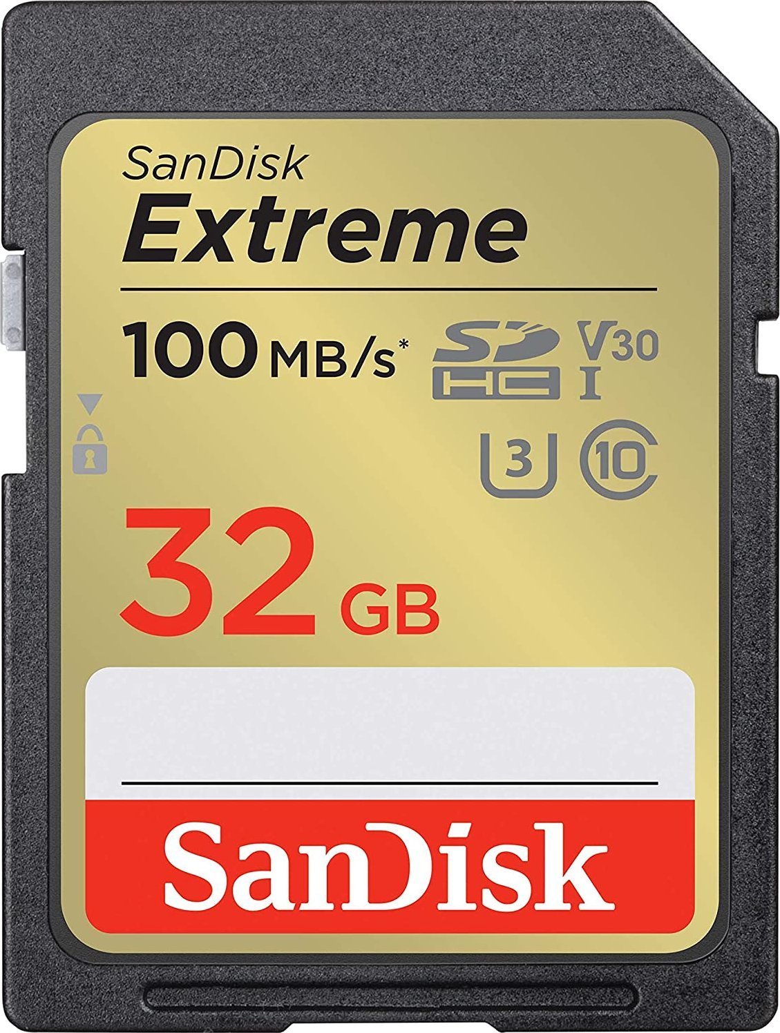 Card SDHC SanDisk Extreme de 32 GB clasa 10 UHS-I/U3 V30 (SDSDXVT-032G-GNCIN)