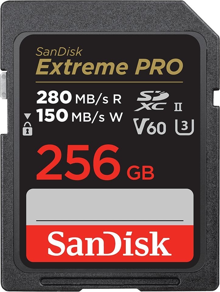 Karta SanDisk SanDisk Extreme PRO 256GB V60 UHS-II SD, 280/150MB/s,V60,C10,UHS-II