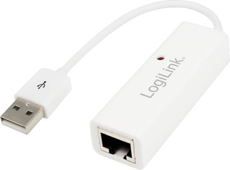Placi de retea - Adaptor de mare viteza , LogiLink , USB 2.0 la Ethernet RJ45 , alb