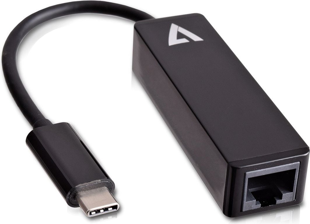 Placi de retea - Accesoriu pentru imprimanta v7 USB tip C la RJ-45, negru (V7UCRJ45-BLK-1E)