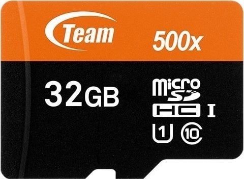 Card TeamGroup 500x MicroSDHC 32GB Clasa 10 UHS-I/U1 (TUSDH32GUHS03)