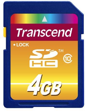 Card Transcend 200x SDHC 4GB clasa 10 (TS4GSDHC10)