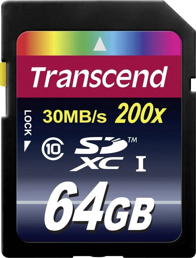 Card Transcend 200x SDXC 64GB Clasa 10 (TS64GSDXC10)