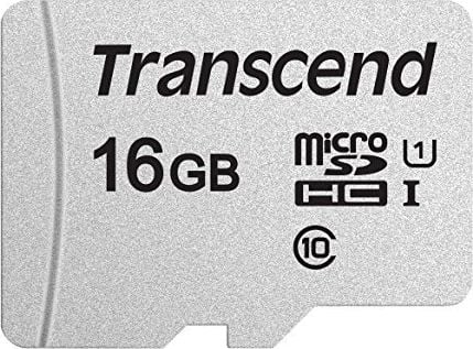 Card MicroSDHC Transcend 300S 16GB Clasa 10 UHS-I/U1 V30 (TS16GUSD300S)