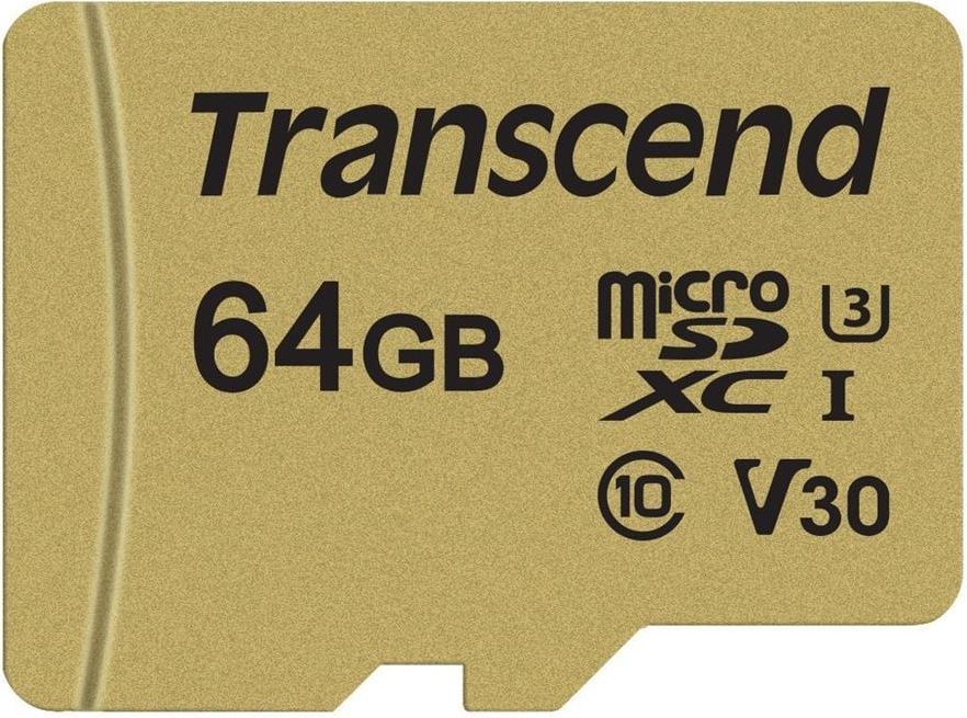 Card Transcend TS64GUSD500S microSDXC USD500S 64GB + Adaptor