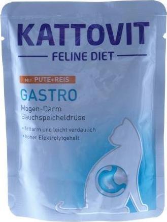 Kattovit Kattovit Gastro Turkey Rice 85g, plic pentru pisici diabetice si supraponderale
