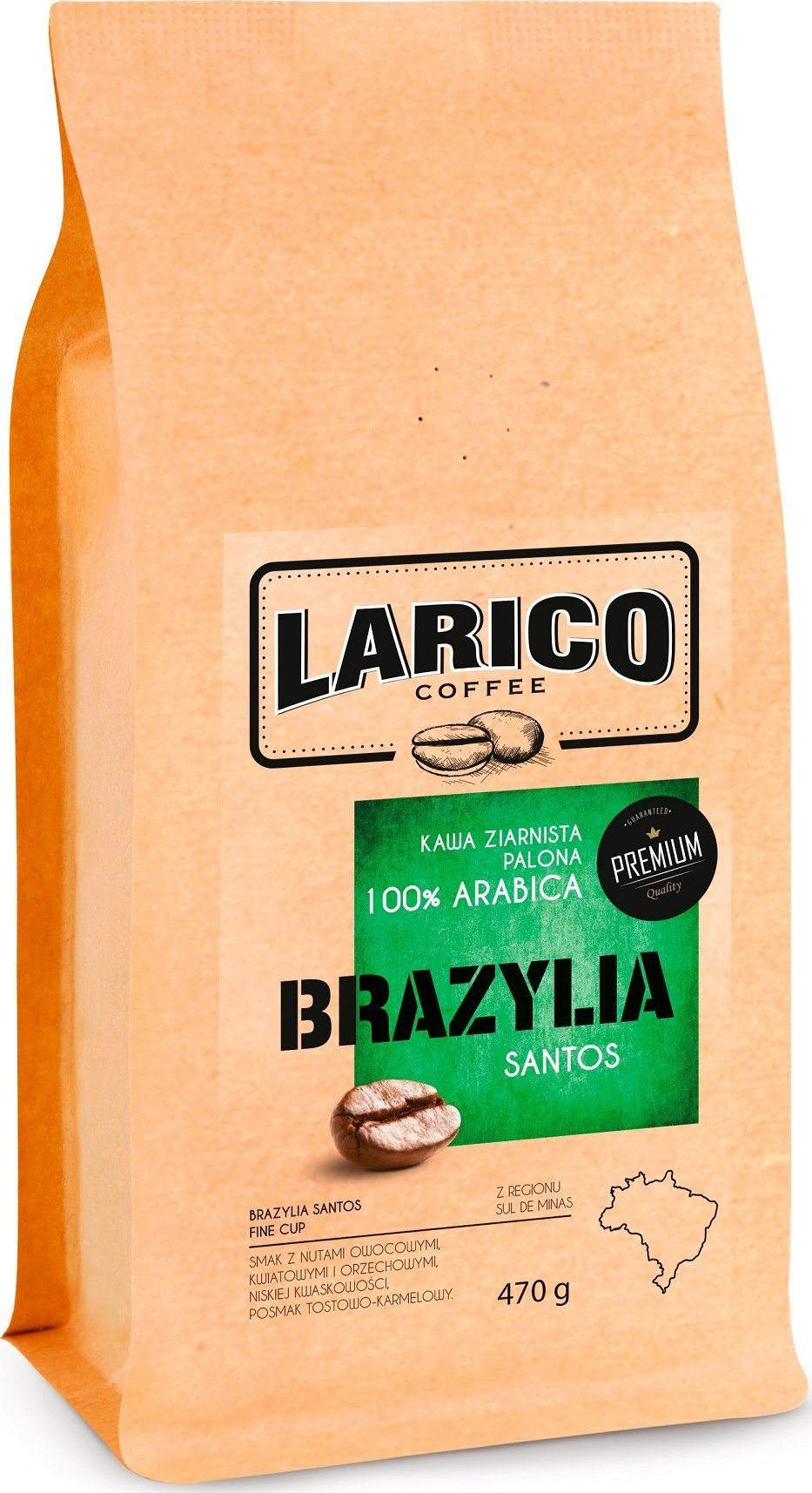 Boabe de cafea Brazilia Santos 470 g