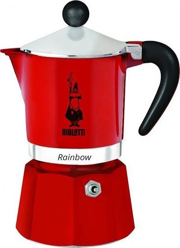 Espresor Bialetti Rainbow 4963, capacitate 300 ml, pentru 6 cesti, Rosu