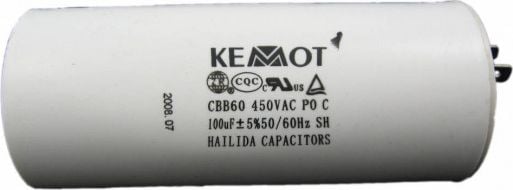 Kemot URZ3142 Condensator 100uF 450V pentru motoare monofazate