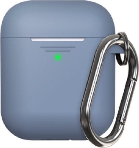 KeyBudz Elevate Keychain - husă de protecție din silicon pentru AirPods 1/2 (albastru marin)