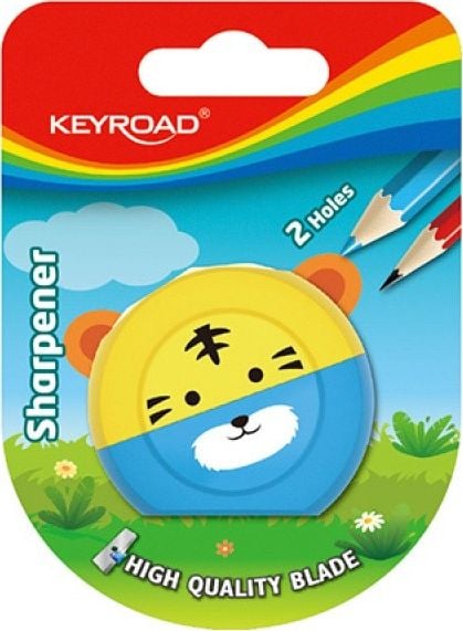 Keyroad Ascuțitor KEYROAD Speedy Snail, plastic, dublu, blister, culori asortate