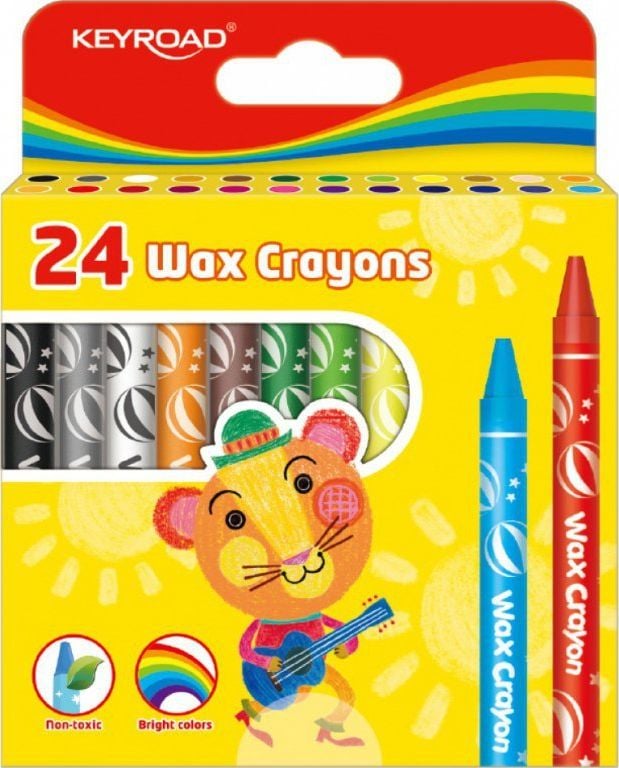 Keyroad Crayons Keyroad, 24buc, 8Mm, Ambalat, Culori Asortate