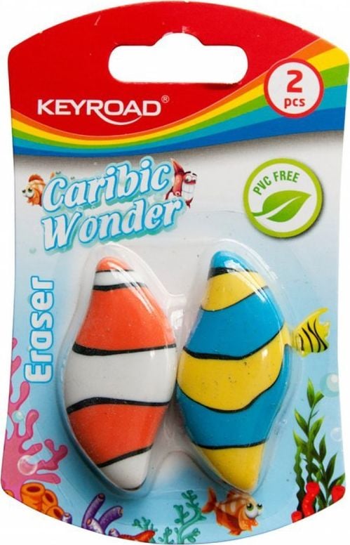 Keyroad Eraser Universal Keyroad Caribic Wonder, 2 buc., Pandantiv, Mix de Culori