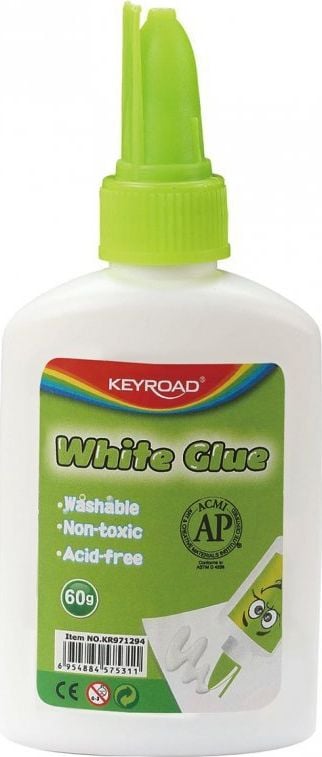 Adezivi si benzi adezive - Keyroad Keyroad White Glue, 60G, ambalat pentru afișaj