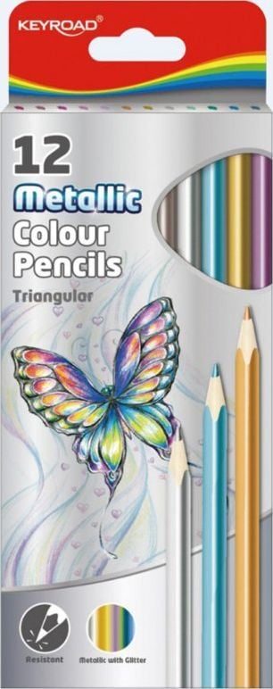 Keyroad Creioane metalice culori asortate 12 buc