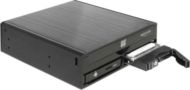 Kieszeń Delock 5.25″ pentru 1 x unitate Slim Drive de 5.25″ + 2 x HDD / SSD SATA de 2.5 (47230)