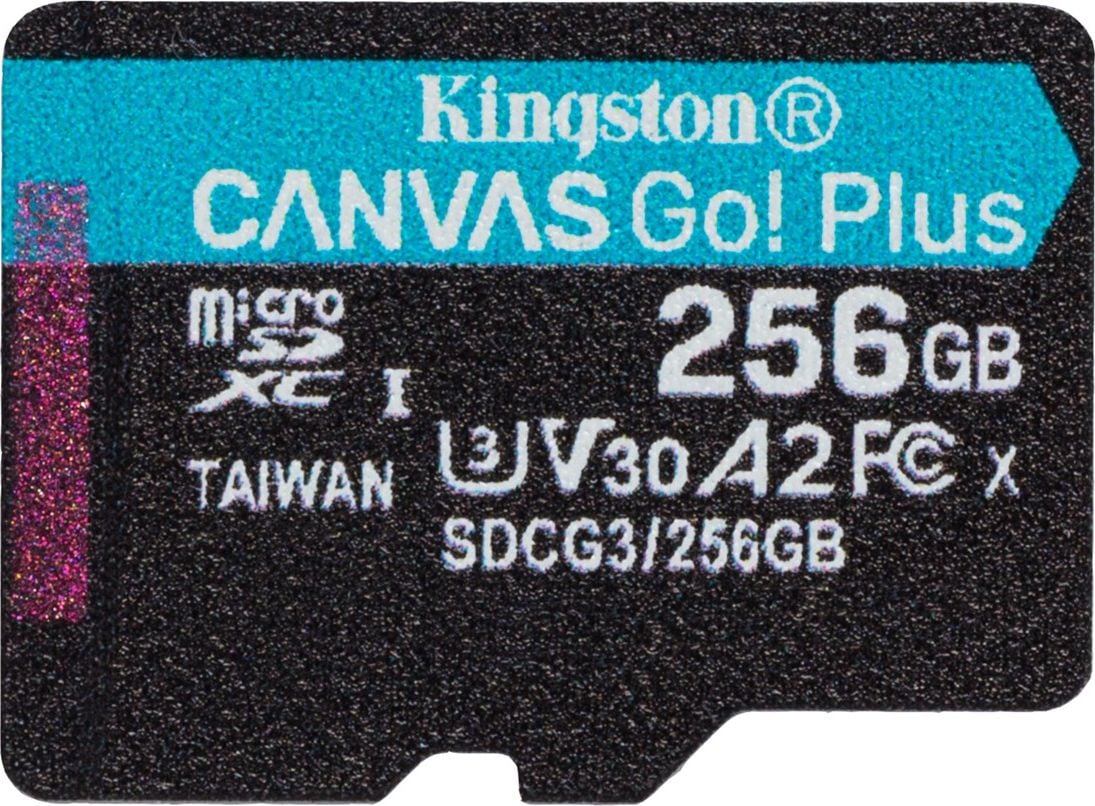 Kingston Canvas Go! Plus MicroSDXC 256 GB clasa 10 UHS-I/U3 A2 V30 (SDCG3/256GBSP)