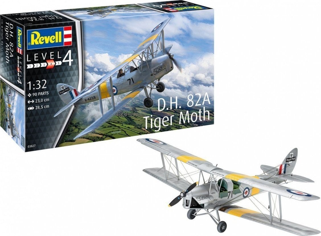 Kit model plastic Revell DH 82A Tiger Moth 1/32