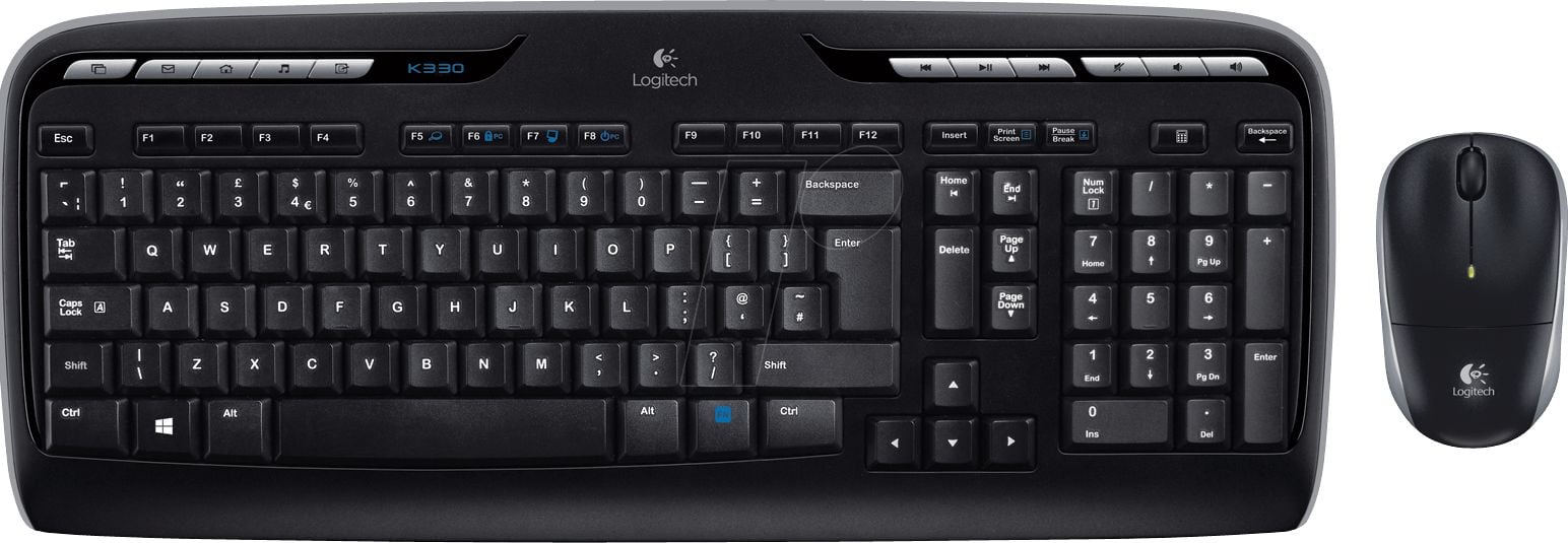 Kit Tastatura + Mouse logitech Wireless Desktop Logitech MK330 920-008533, layout DE, Negru