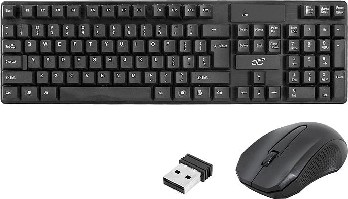 Kit Tastatura + Mouse - Kit tastatura + mouse LTC LXKM201, wireless, USB, negru