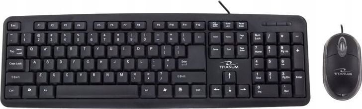 Kit Tastatura + Mouse - Kit tastatura si mouse, USB, Titanum, Negru