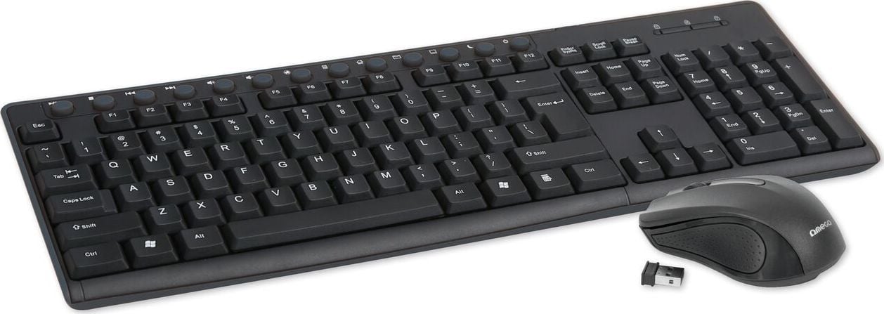 Kit Tastatura si Mouse Wireless Omega, Negru